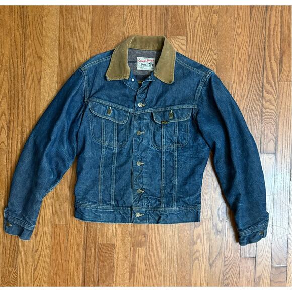 Vintage Lee Storm Rider Men's Denim Jacket 38 Long- Excellent Used Condition - Picture 1 of 9
